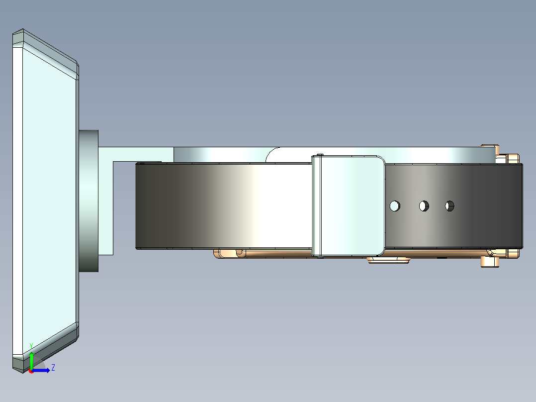 带支架的华为手环左视图