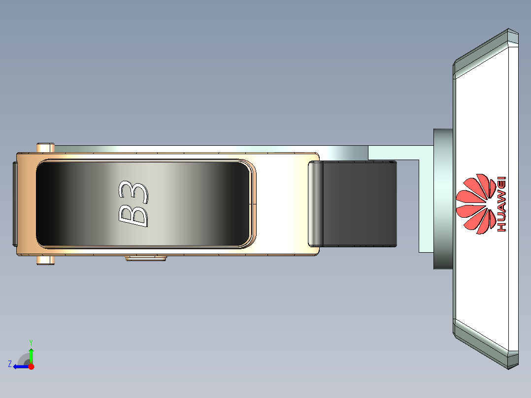 带支架的华为手环右视图