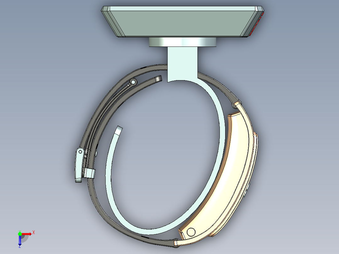 带支架的华为手环俯视图