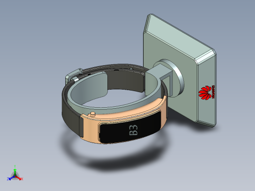 带支架的华为手环正等轴测缩略图