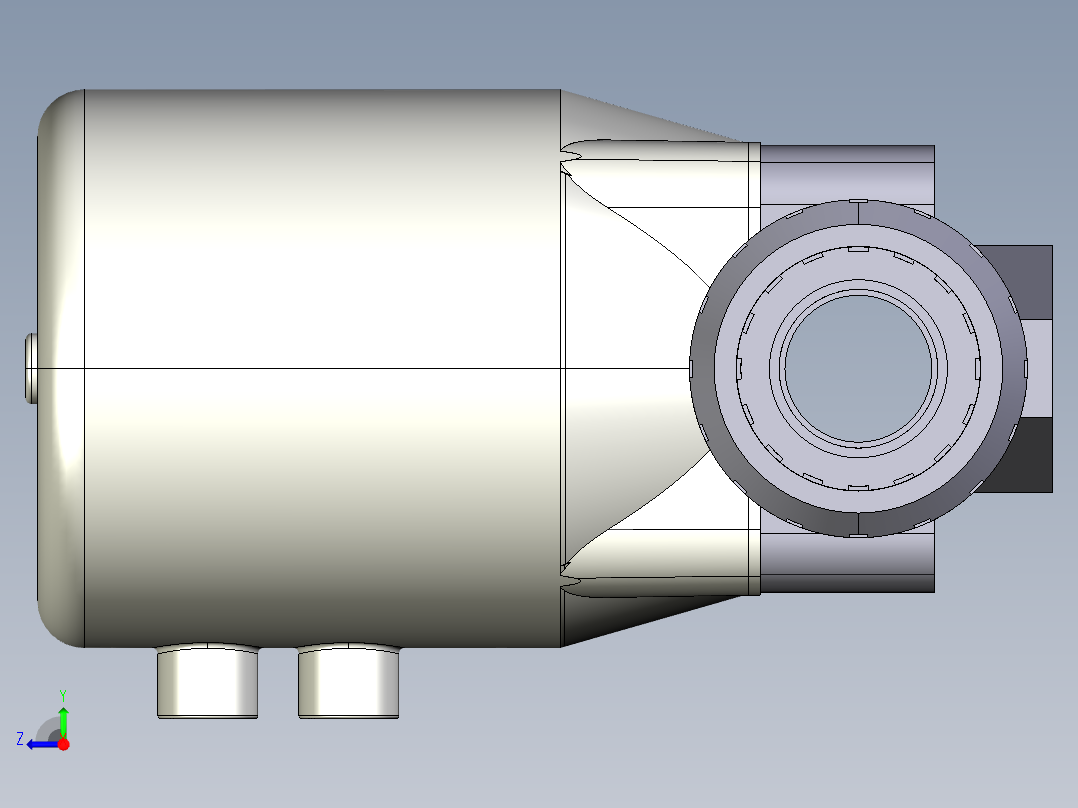 8DKPUFVCP NO 气动隔膜阀常开与BSP螺纹女性联盟结束，PVC-U系列右视图