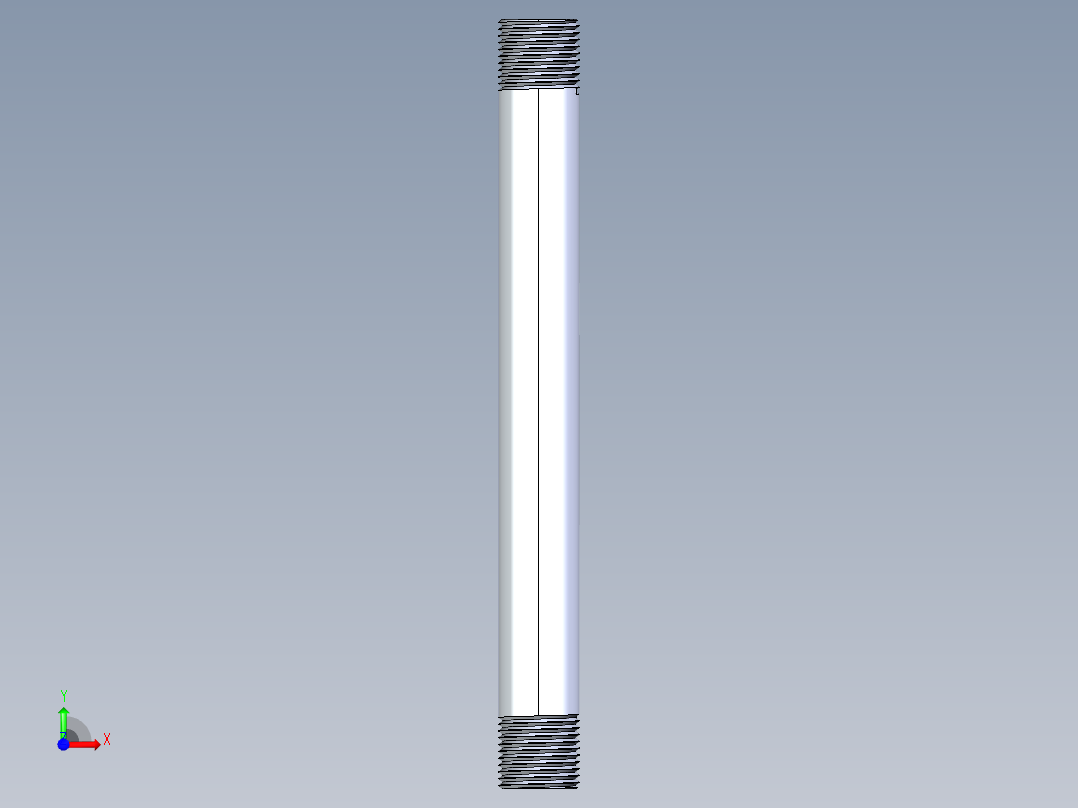 聚氯乙烯配件33-Sch80_Nipple_MPTxMPT_861-086_0.5in x 8in前视图