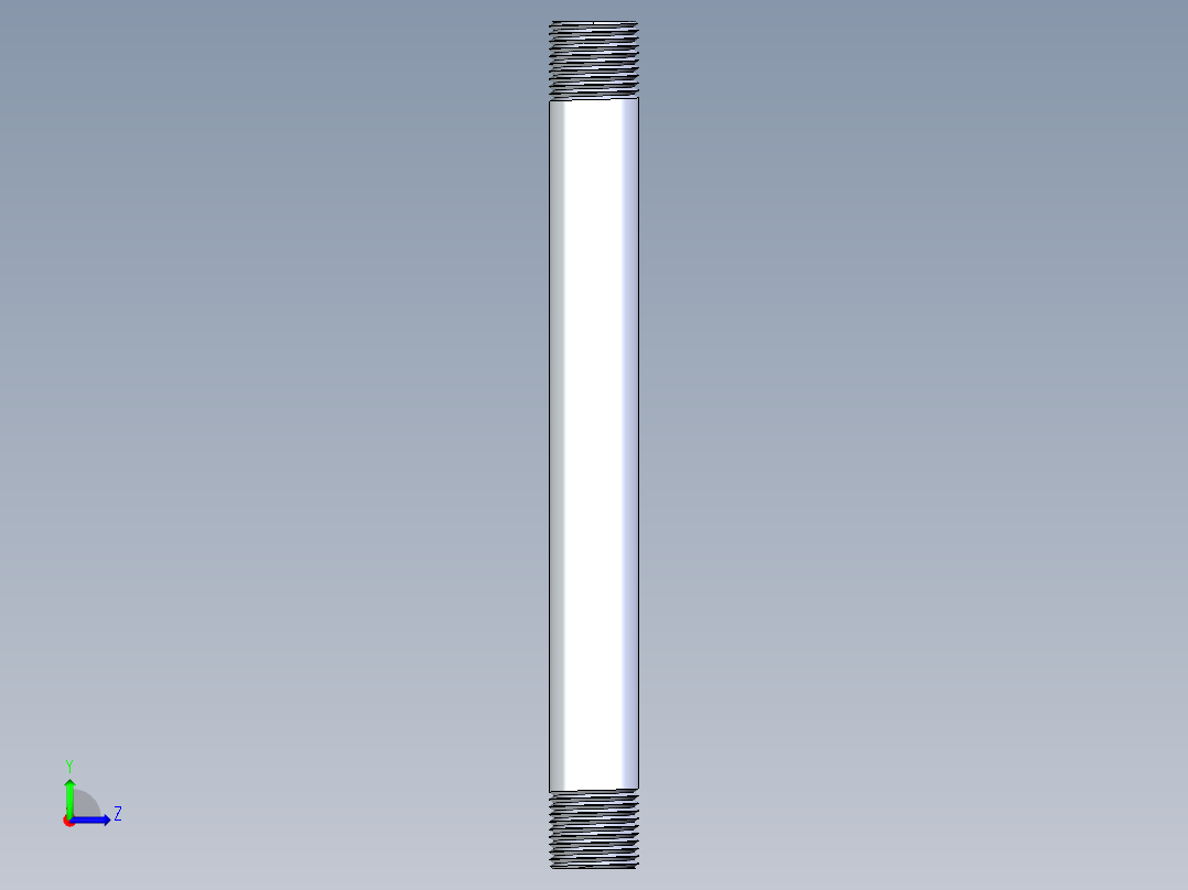 聚氯乙烯配件33-Sch80_Nipple_MPTxMPT_861-086_0.5in x 8in左视图