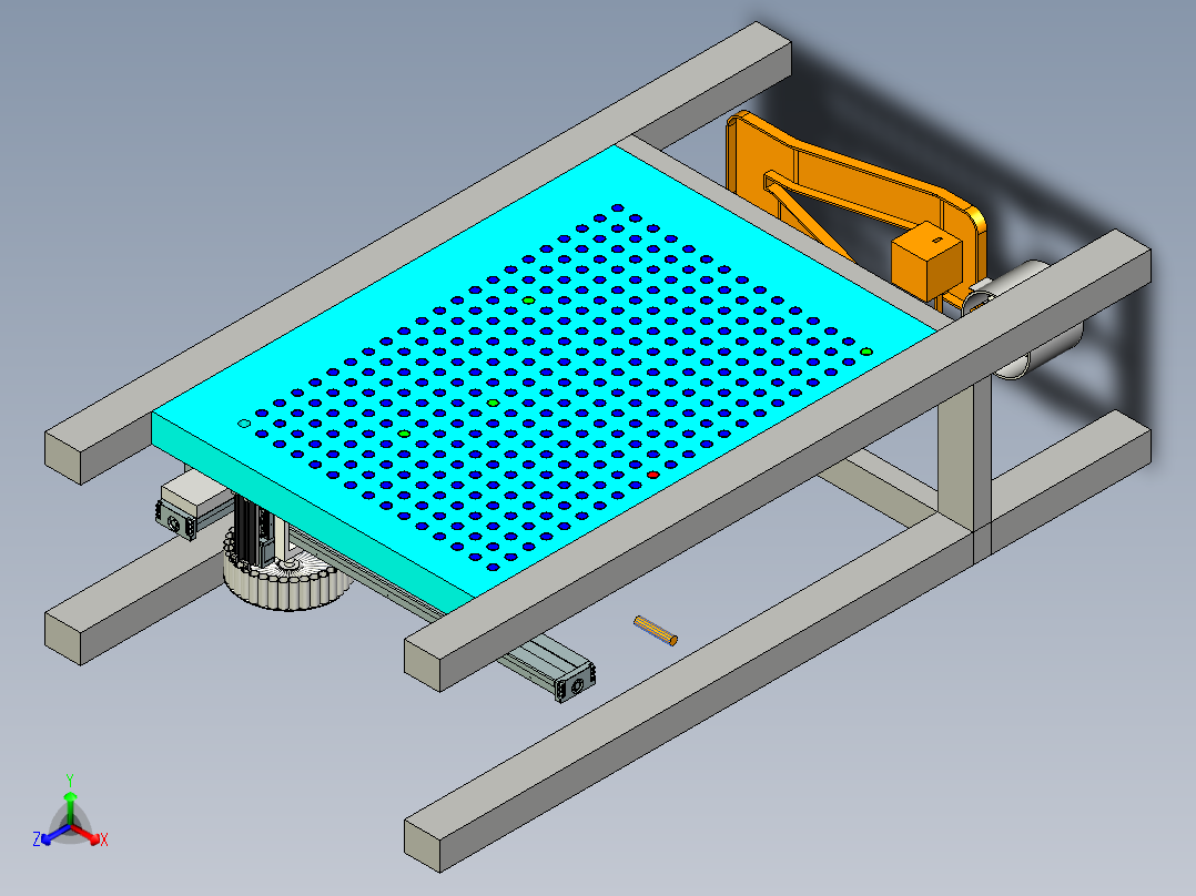 UG磁针存取机构正等轴测图