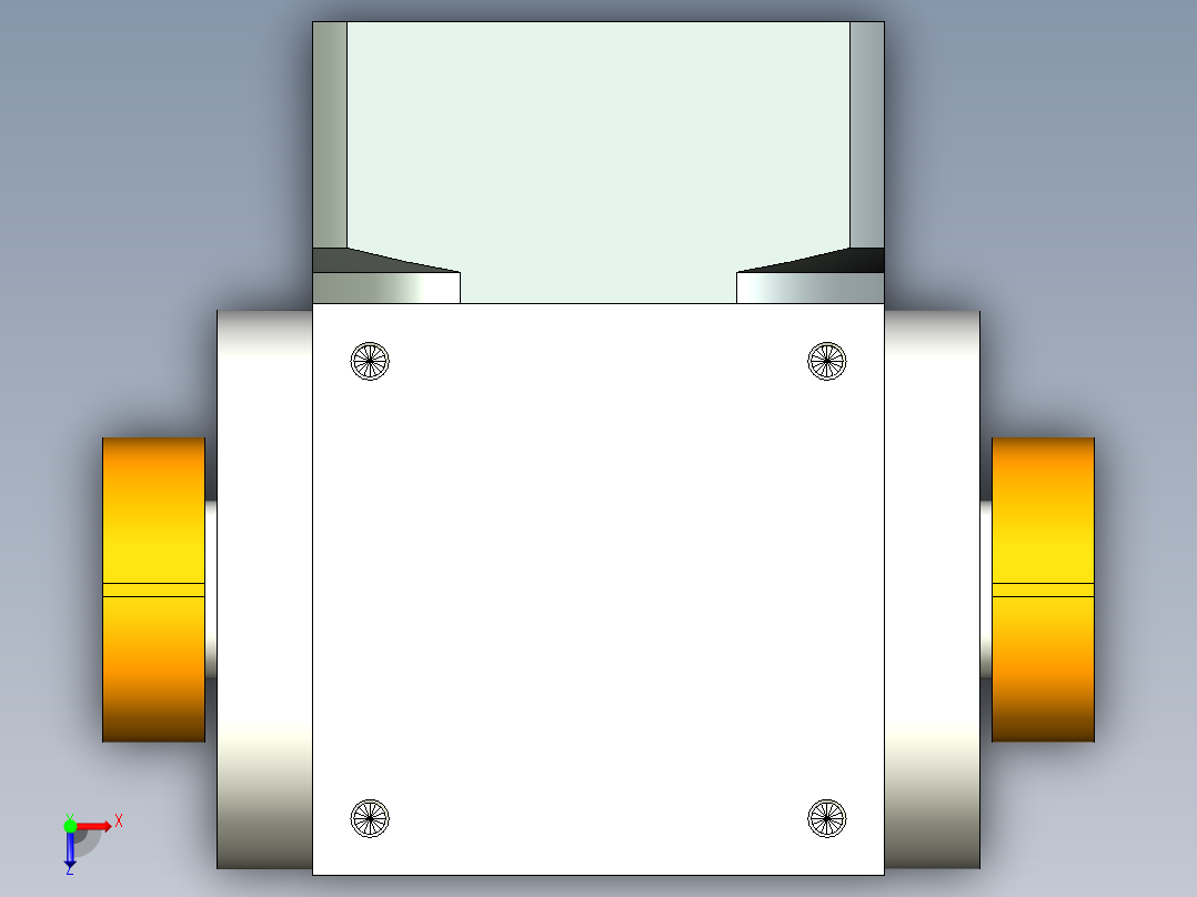 换向器PW90双边锁紧-1 19-70-90-M6.stp俯视图