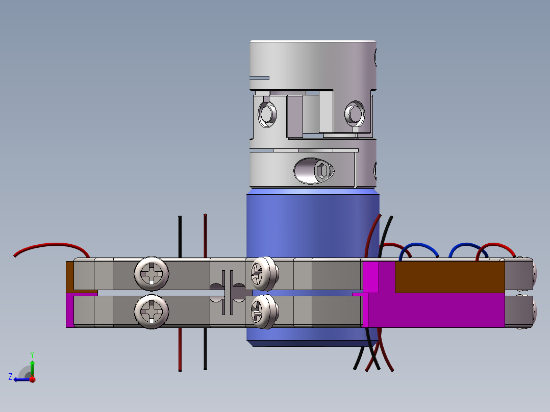 步进式压电驱动右视图