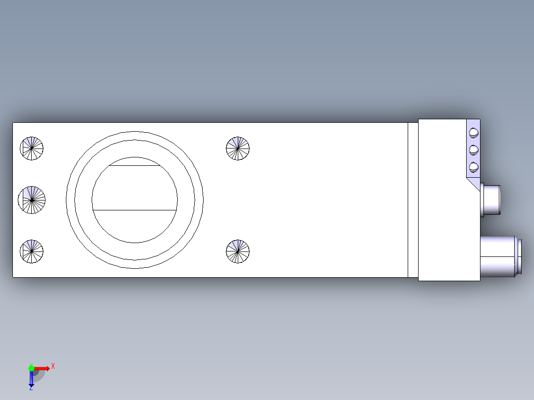 德克斯TUNKERS气缸数模SZV_1_40_A22_T12_TUENKERS俯视图