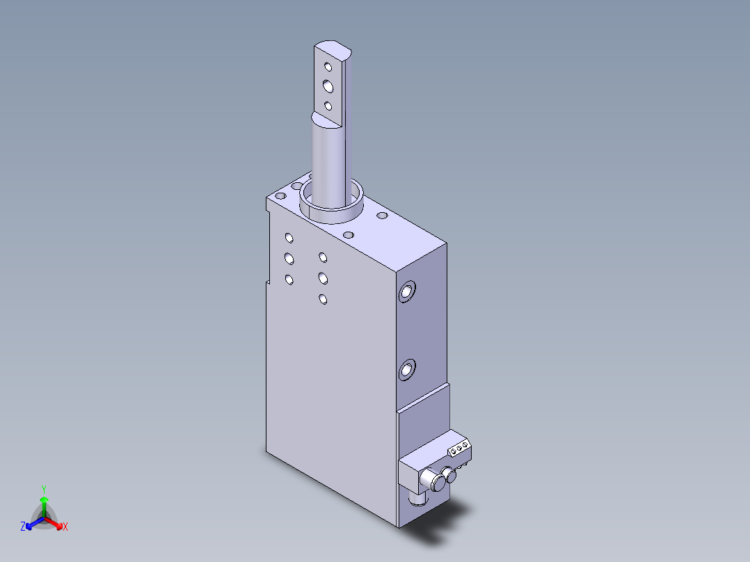 德克斯TUNKERS气缸数模SZV_1_40_A22_T12_TUENKERS正等轴测图