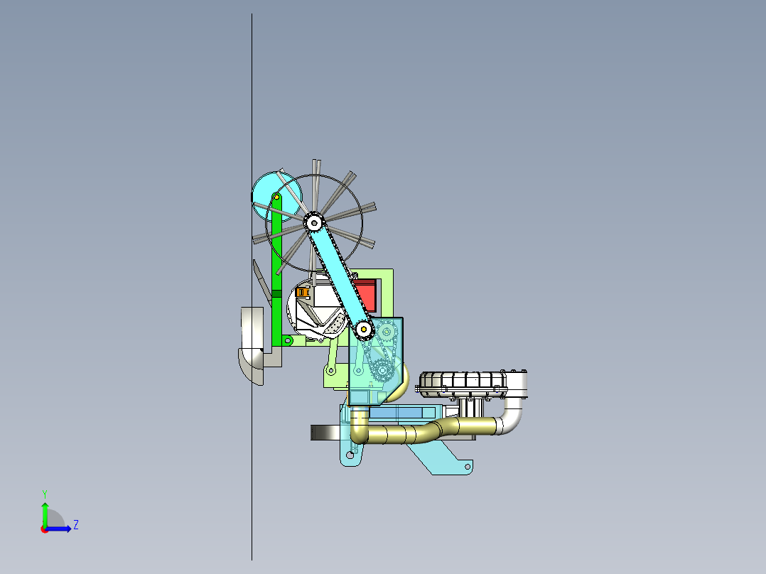 气力式蔬菜精密播种机设计【三维UG+29张CAD图纸】593094==400ku左视图