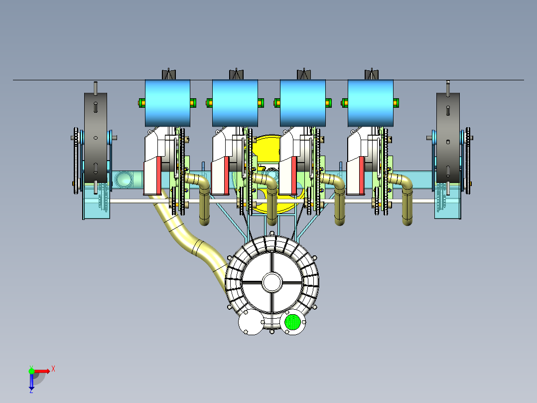 气力式蔬菜精密播种机设计【三维UG+29张CAD图纸】593094==400ku俯视图