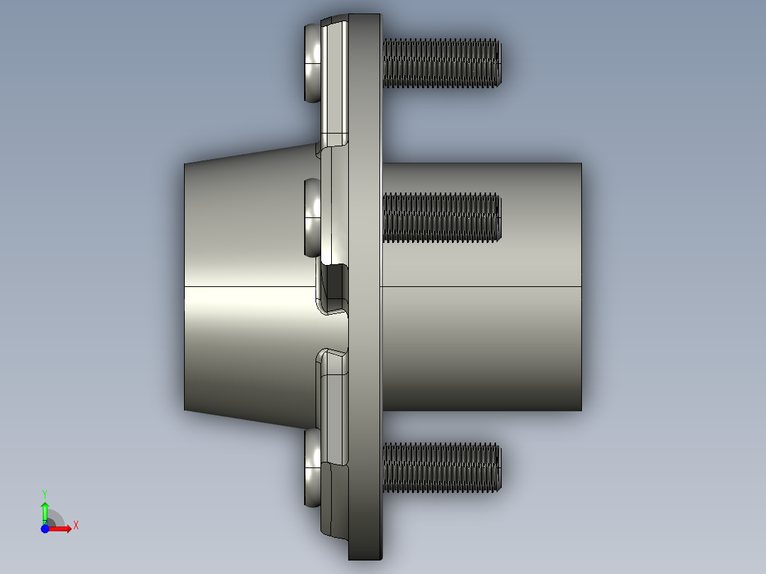 拖车空转轮轴总成,用于22磅轴13至15轮子-54-12 (2)前视图