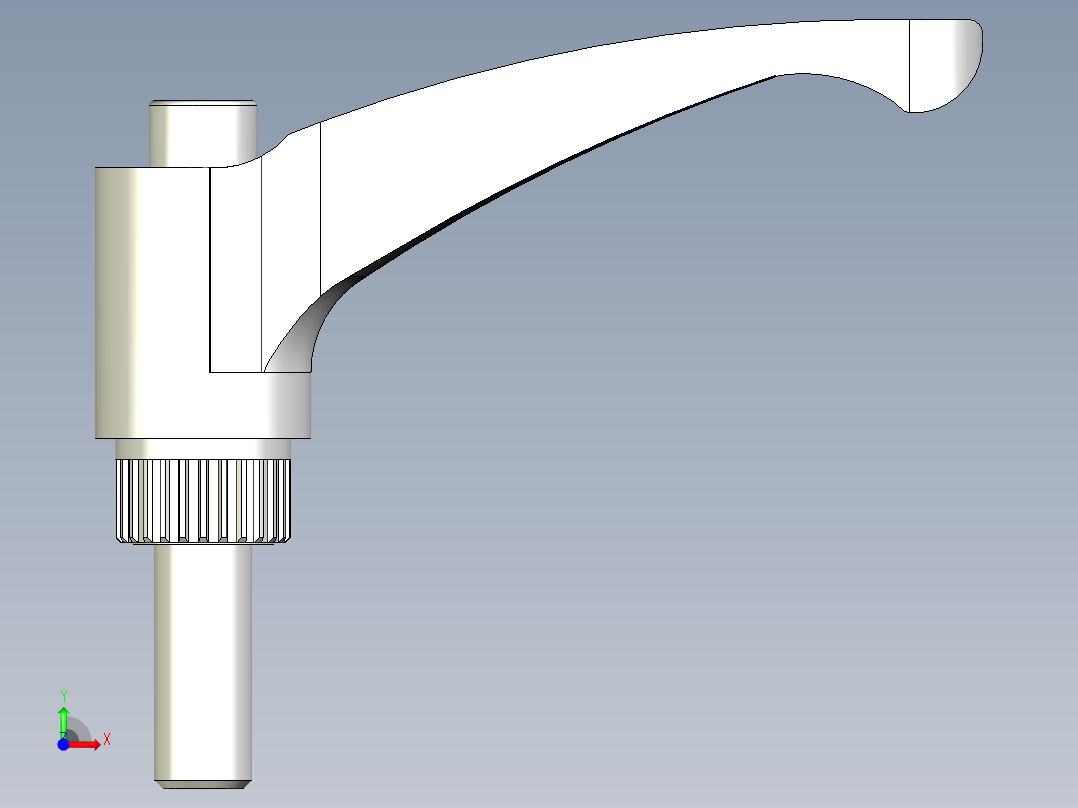 人體工學型調整把手(公牙SUS製)ERX.SST-p-3D多系列多零件图纸模型前视图