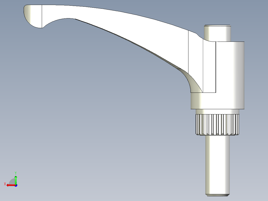 人體工學型調整把手(公牙SUS製)ERX.SST-p-3D多系列多零件图纸模型后视图