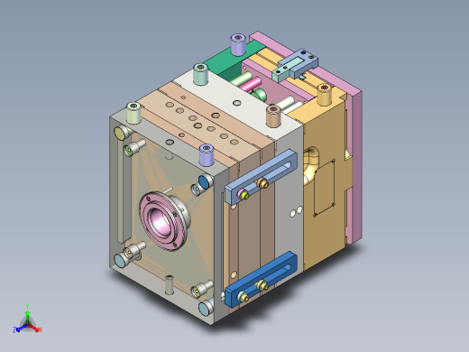 果盘底壳（斜顶走运水+二次顶出）