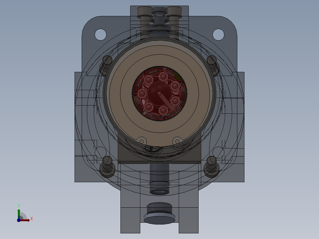 1G010--A2F斜轴式轴向柱塞泵毕业设计前视图