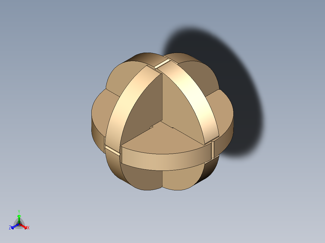 鲁班锁套装正等轴测图