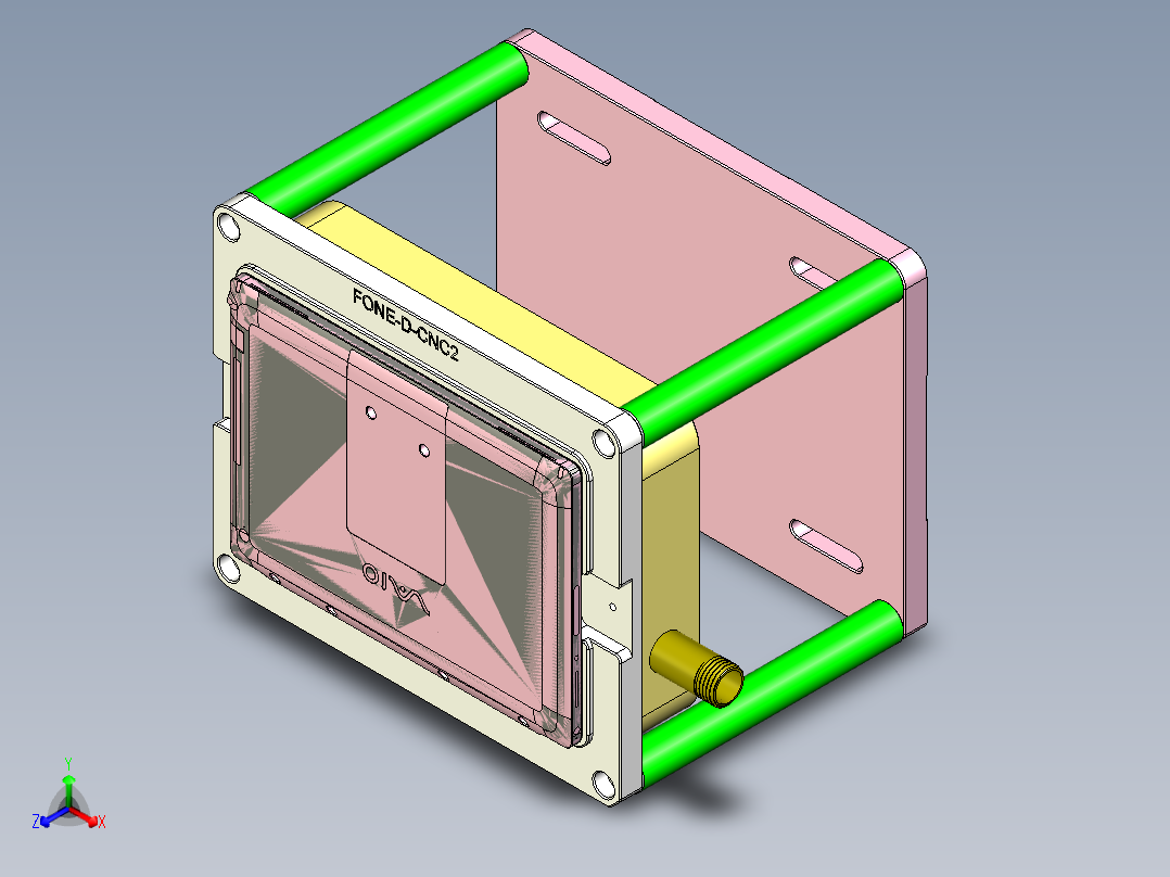 FONE-D-笔记本CNC工装夹具三维模型CNC2-08-07主视图
