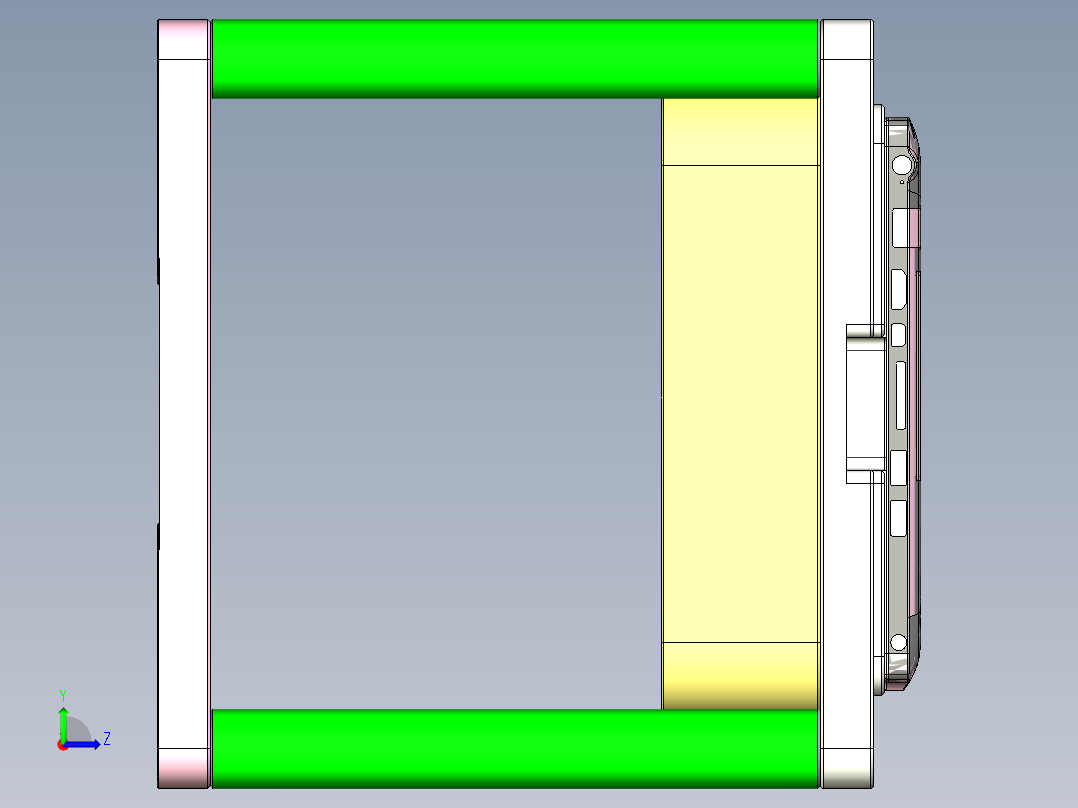 FONE-D-笔记本CNC工装夹具三维模型CNC2-08-07左视图