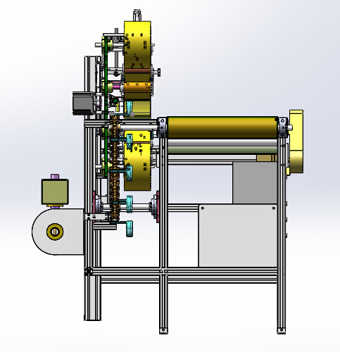 流水线鲜花自动套袋机（sw18可编辑+cad+bom）