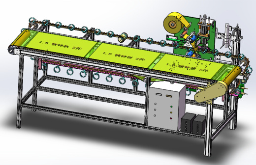 流水线鲜花自动套袋机（sw18可编辑+cad+bom）缩略图