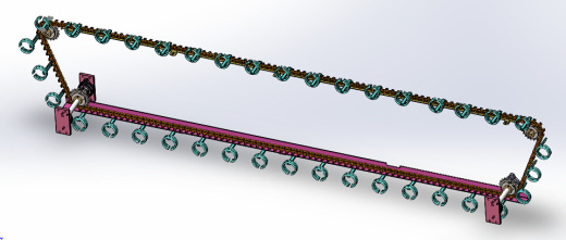 流水线鲜花自动套袋机（sw18可编辑+cad+bom）缩略图