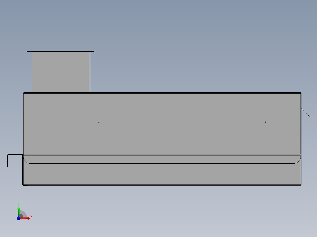 鱼缸上过滤前视图