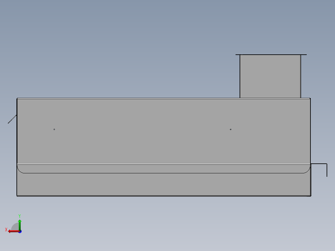 鱼缸上过滤后视图