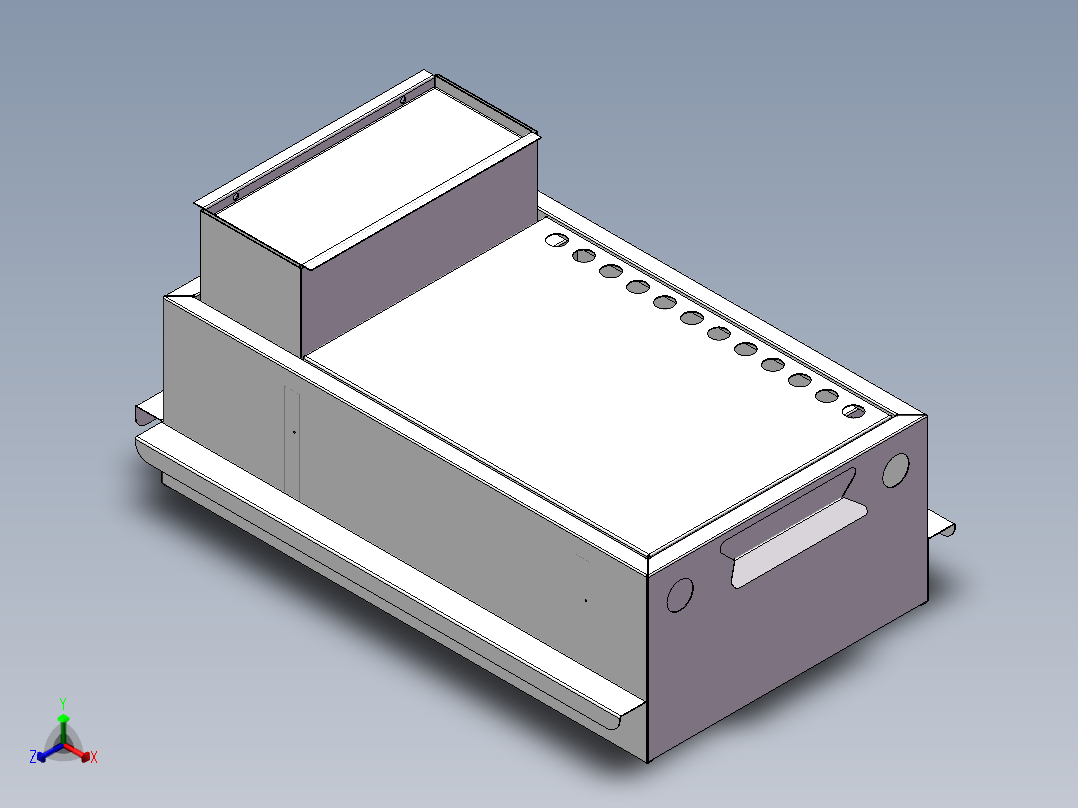 鱼缸上过滤正等轴测图