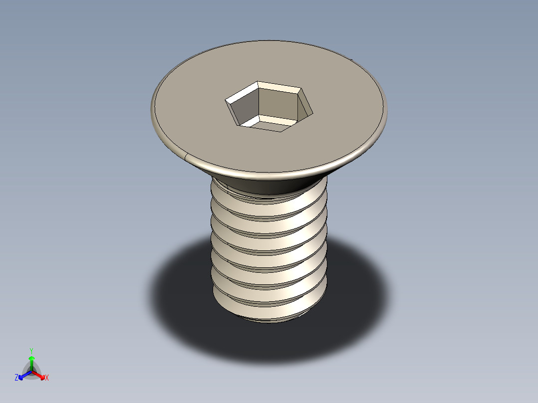 Screw_ISO_10642_M2x5_A2.STEP正等轴测图