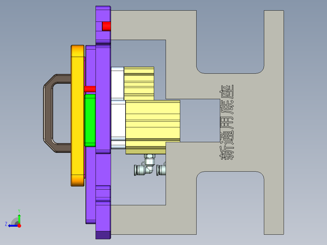 YX60-C-笔记本CNC工装夹具三维模型CNC5-KB框落料-200722右视图