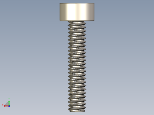 Screw_DIN_912_M2x10F_A2.STEP公制内六角螺钉后视缩略图