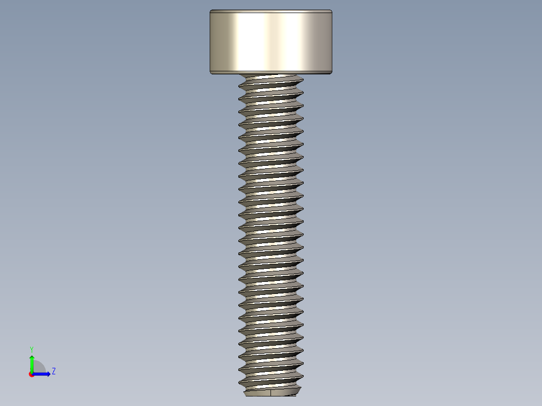 Screw_DIN_912_M2x10F_A2.STEP公制内六角螺钉左视图