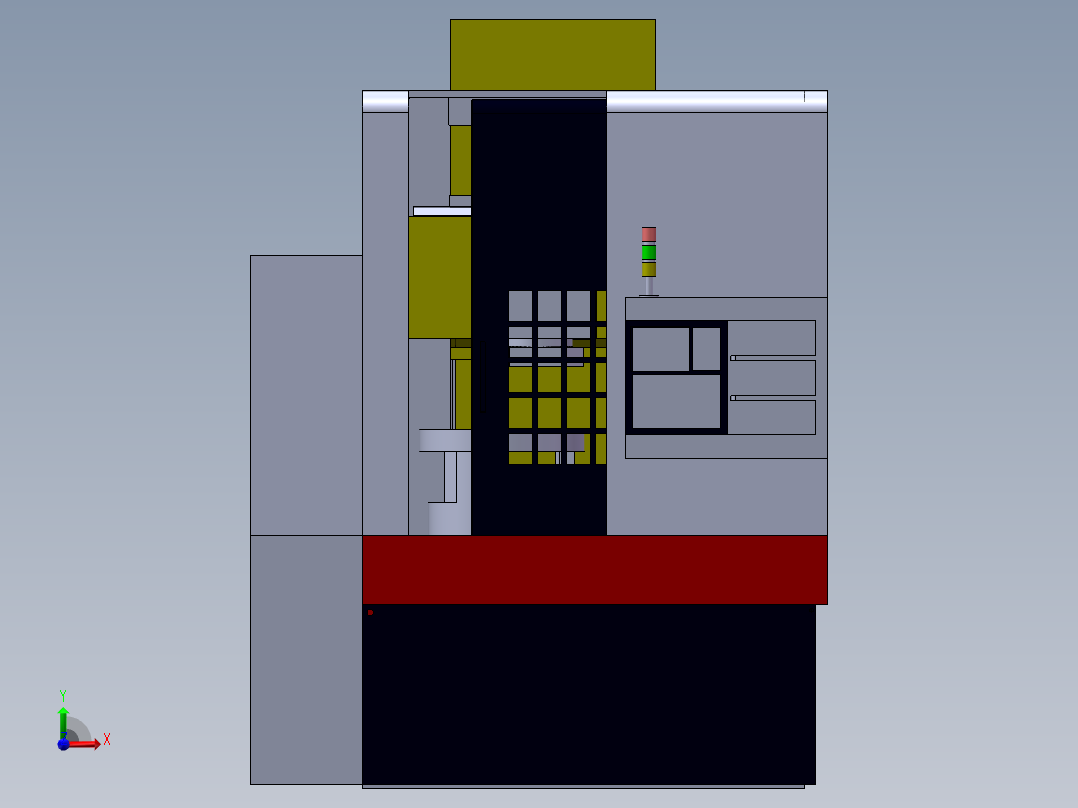 电控柜、立式车床钣金图纸前视图