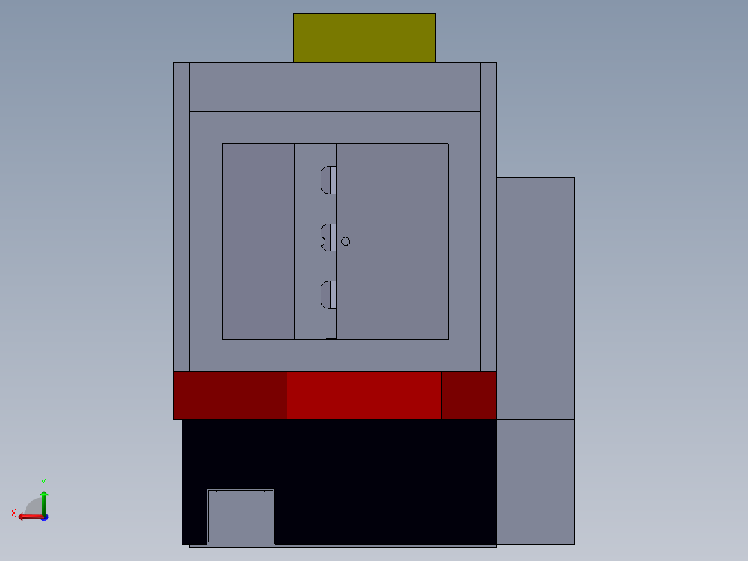 电控柜、立式车床钣金图纸后视图