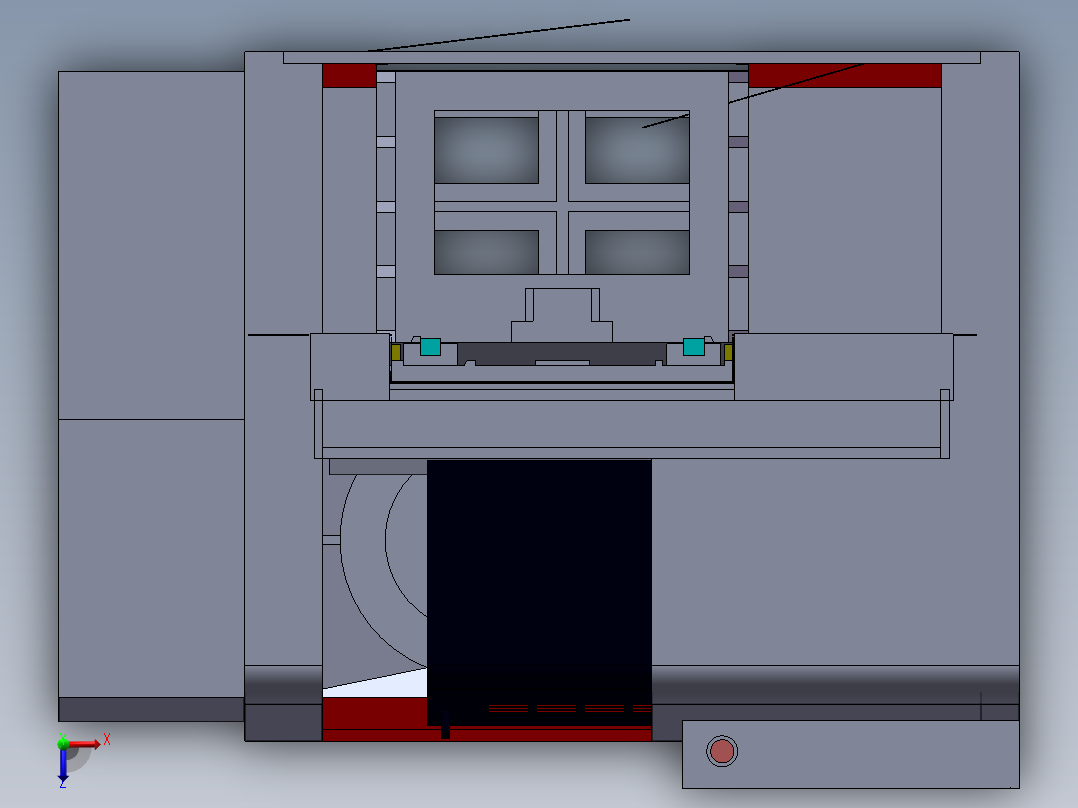 电控柜、立式车床钣金图纸俯视图