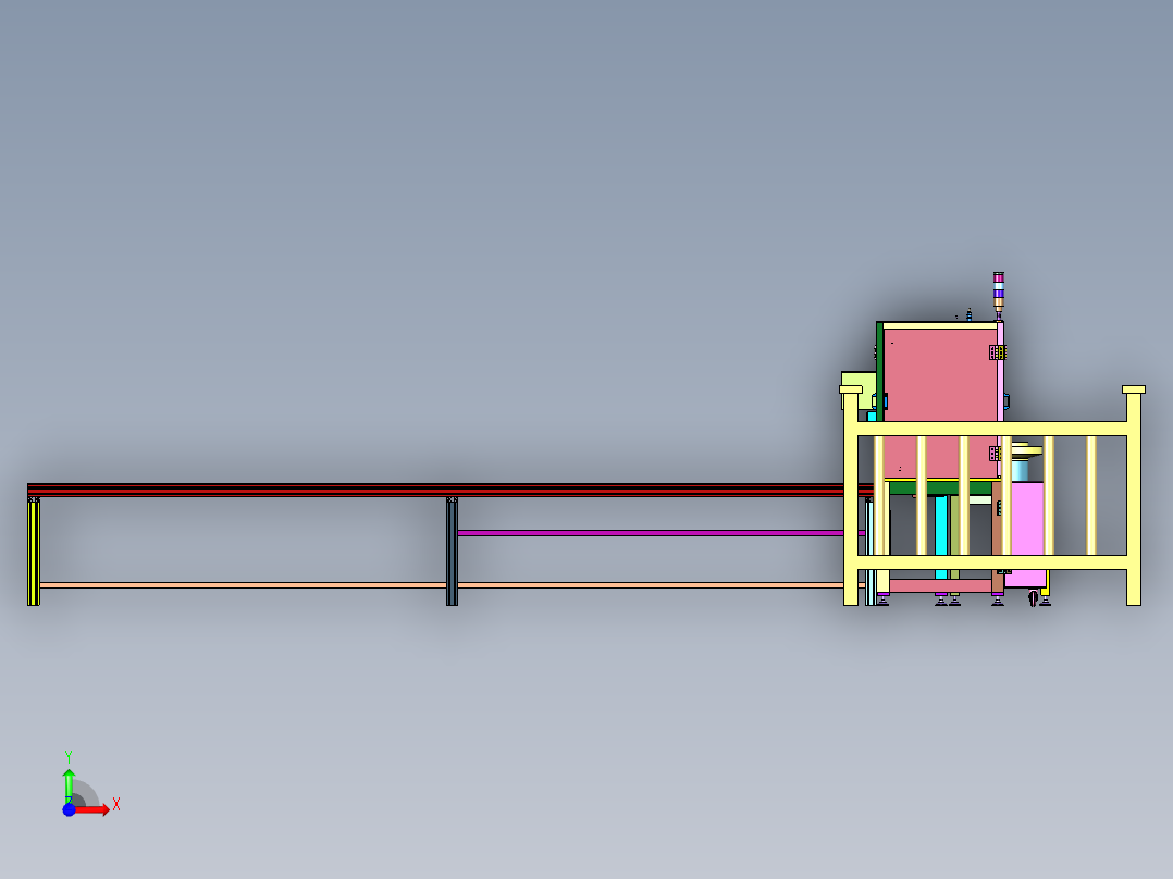 拉手吊环加工成型产线前视图