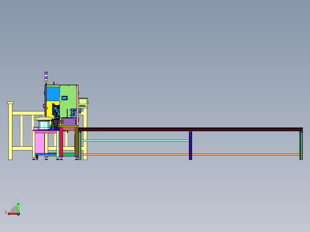 拉手吊环加工成型产线后视图