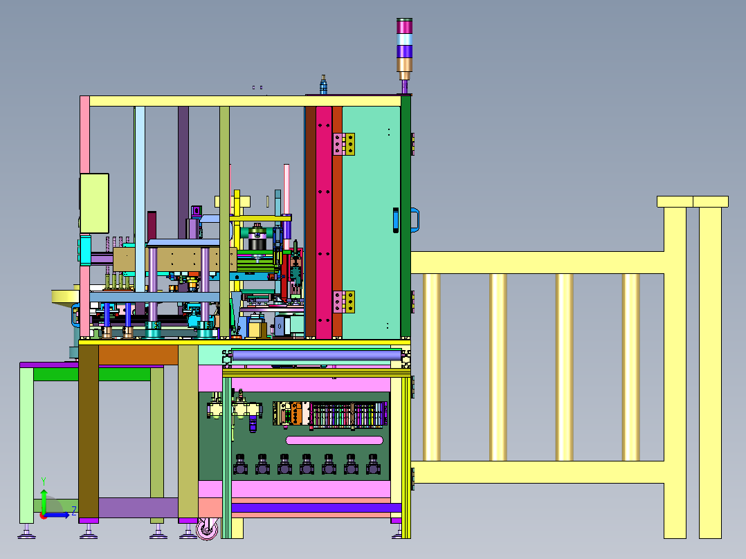 拉手吊环加工成型产线左视图