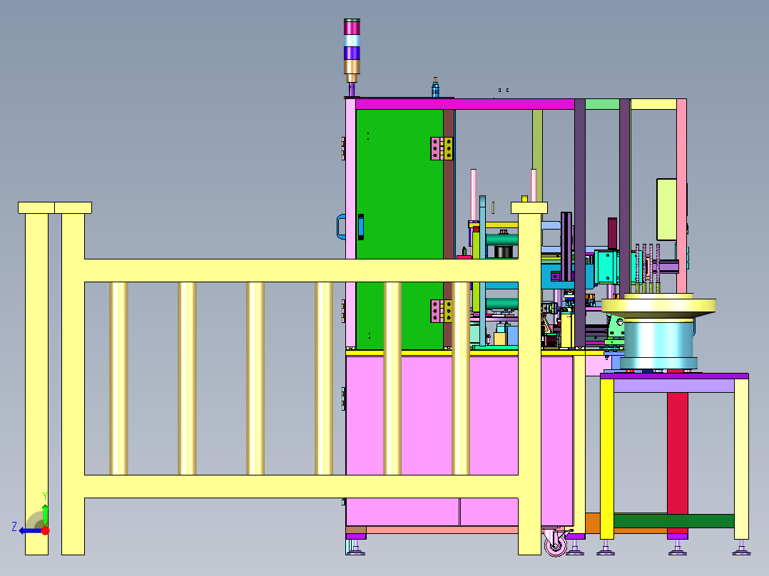 拉手吊环加工成型产线右视图