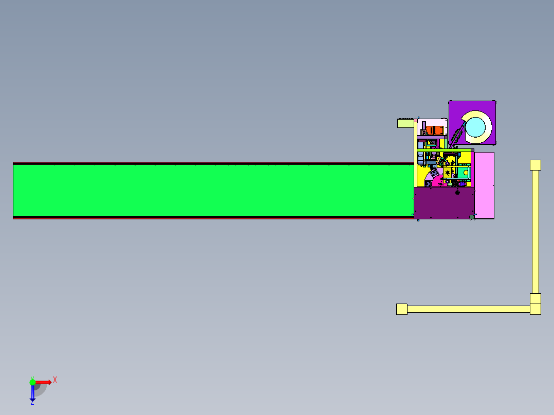 拉手吊环加工成型产线俯视图