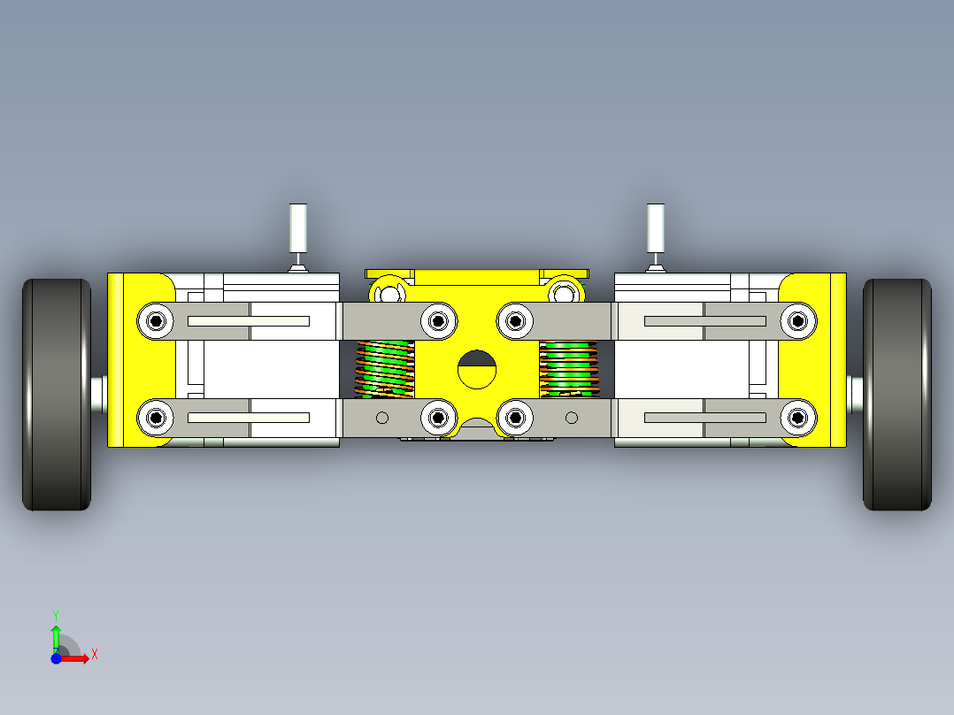 平衡车内部传动动力单元设计前视图