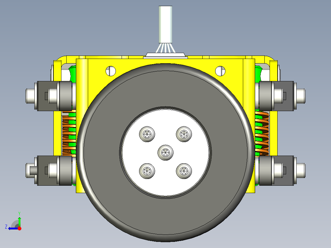 平衡车内部传动动力单元设计右视图