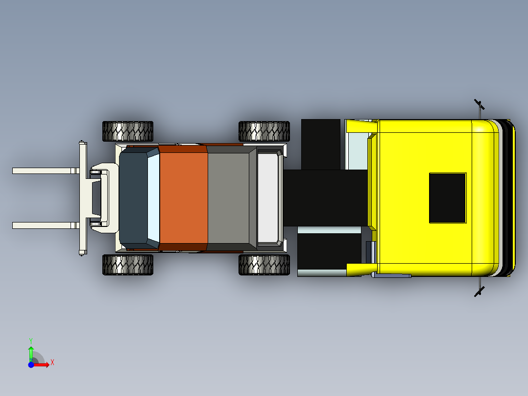 城市垃圾处理设备前视图