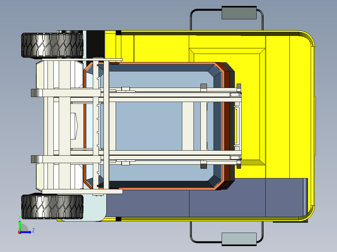 城市垃圾处理设备左视图