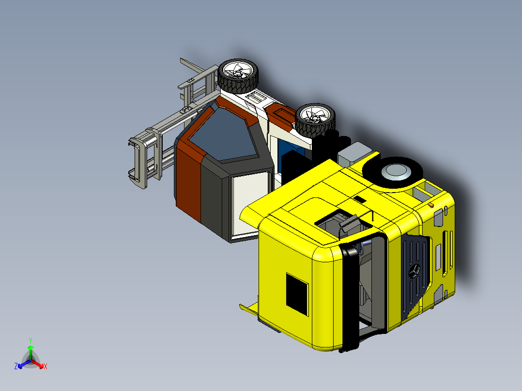 城市垃圾处理设备正等轴测图