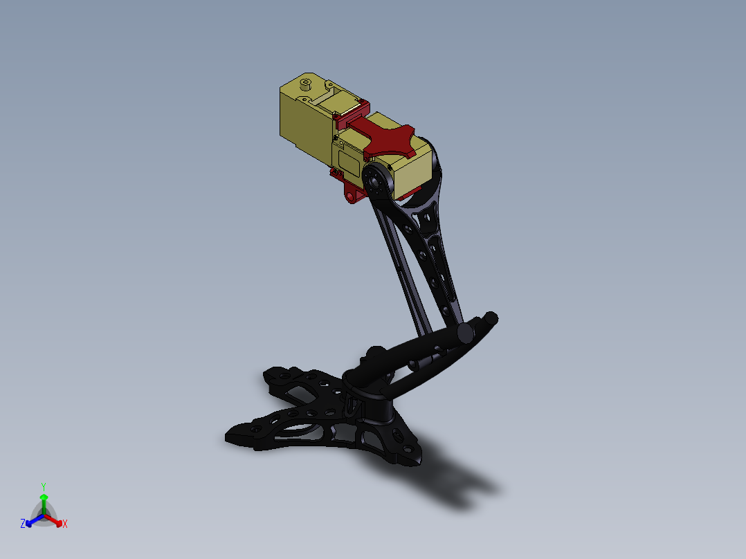 机械腿正等轴测图