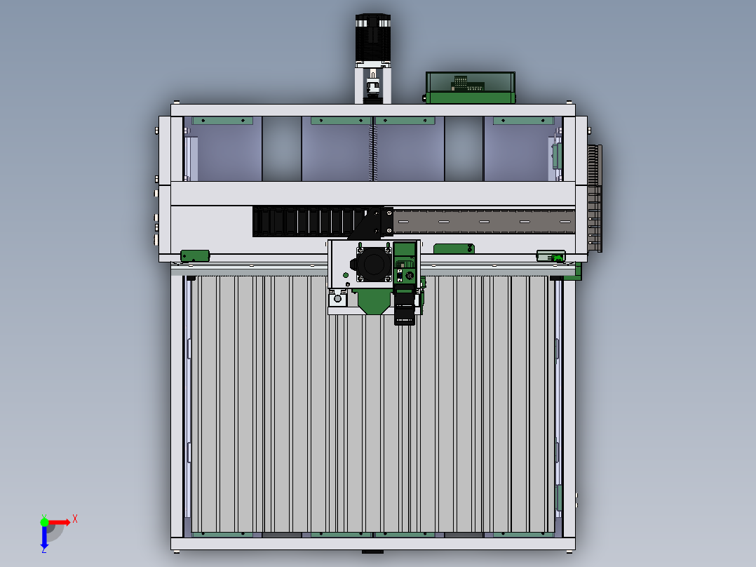 切削设备mini-cnc-80-65-20-v1-2-18323-模型格式为 sw stp俯视图