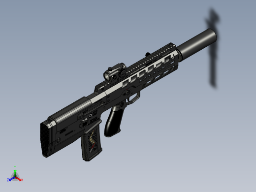 手枪左轮冲锋枪老式狙击步枪设计3D图纸perun-cs1-1 3 STP