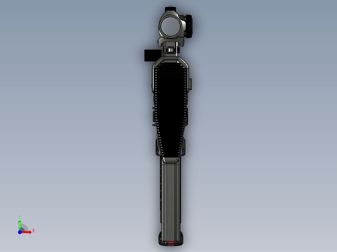 手枪左轮冲锋枪老式狙击步枪设计3D图纸perun-cs1-1 3 STP前视图