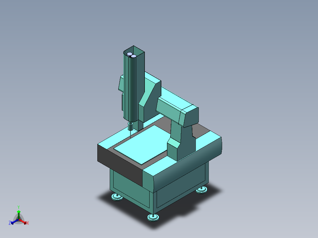 三坐标测量仪  sw18正等轴测图